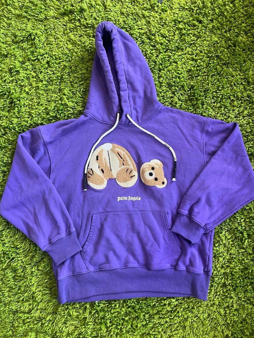 Palm Angels Bear Hoodie in Purple